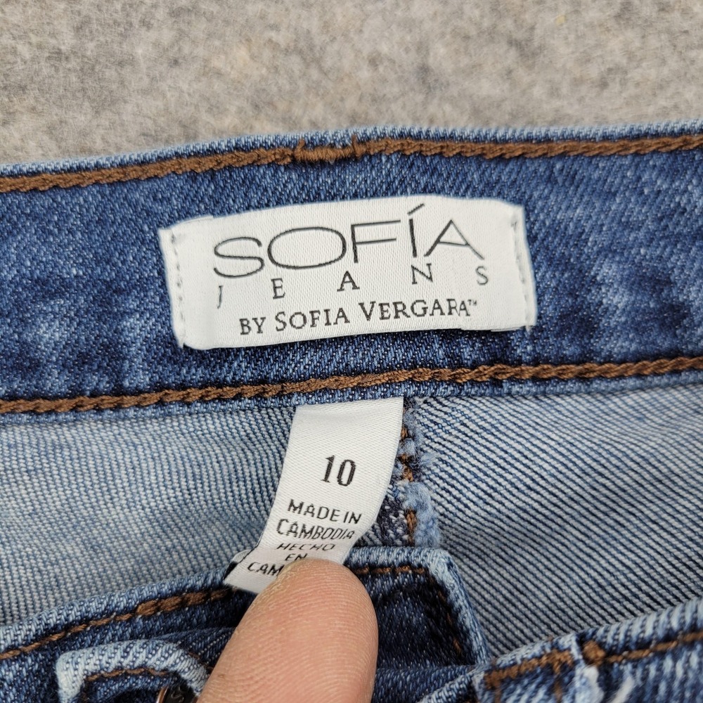 sofia by sofia vergara High-Rise Straight Leg Jeans - Medium Blue - Picture 2 of 8